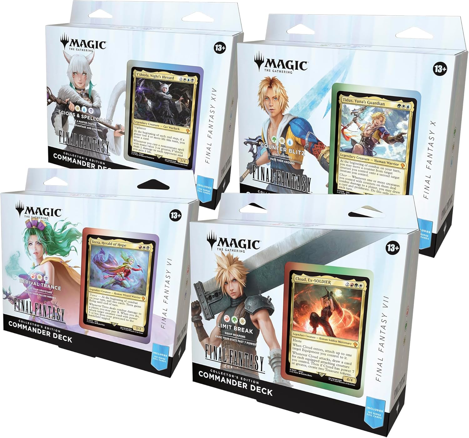 MTG FF FOIL 4枚セット Final Fantasy MTG Extended Common Foil Set of 16, Sealed